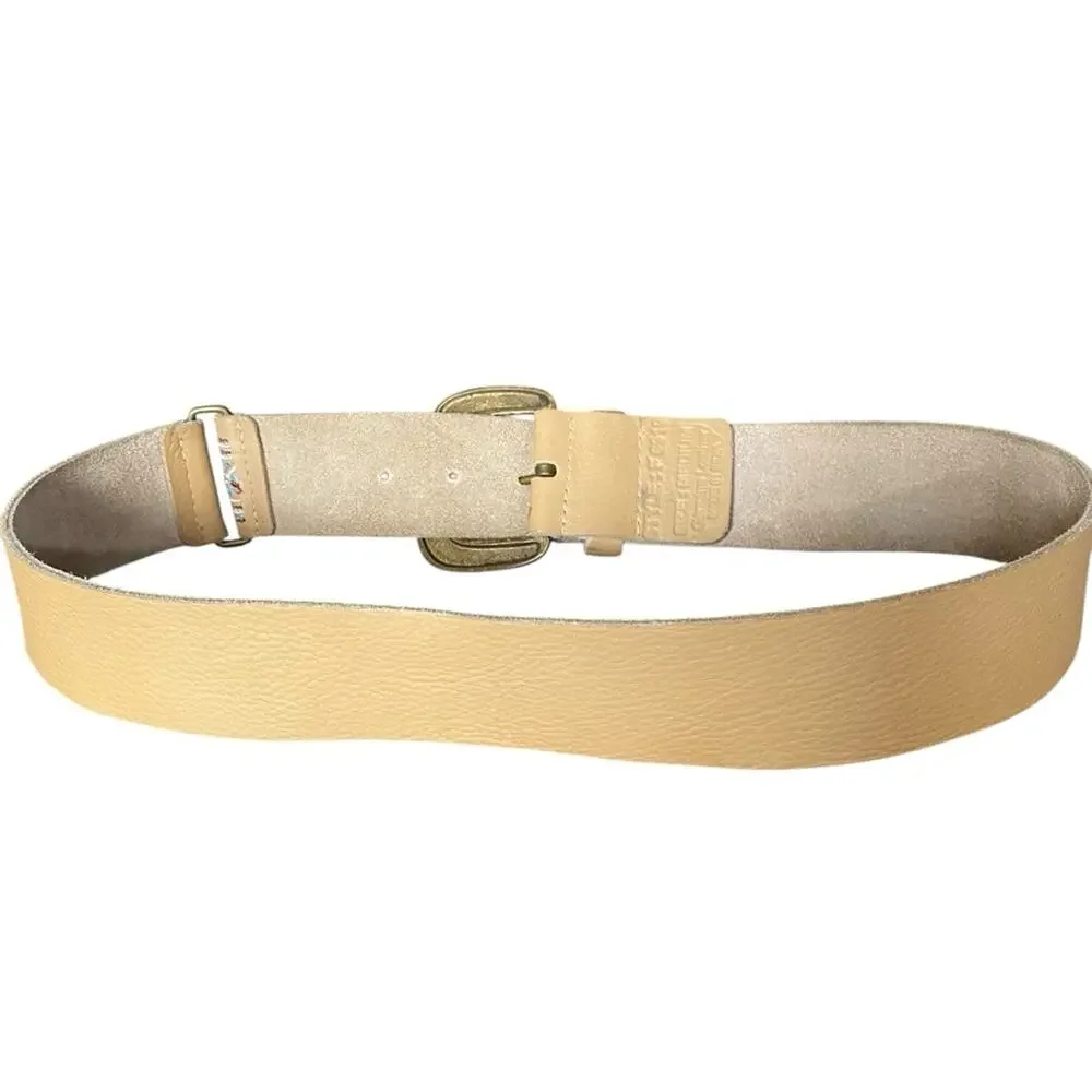 Tan Leather Embroidered Boho Western Belt size medium made in India